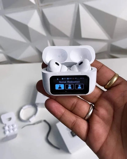 Zappods™ Display Screen 2 Premium Wireless Earbuds + 100% ANC with 1.41" Full HD Touch Screen + GPS Tracking (Find my evopods ) + 13mm High Deep Bass Drivers